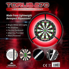 MISSION TORUS 270 DARTBOARD LIGHT MISSION TORUS 270 DARTBOARD LIGHT