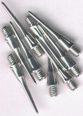 Silver Spike Alloy Dart Points