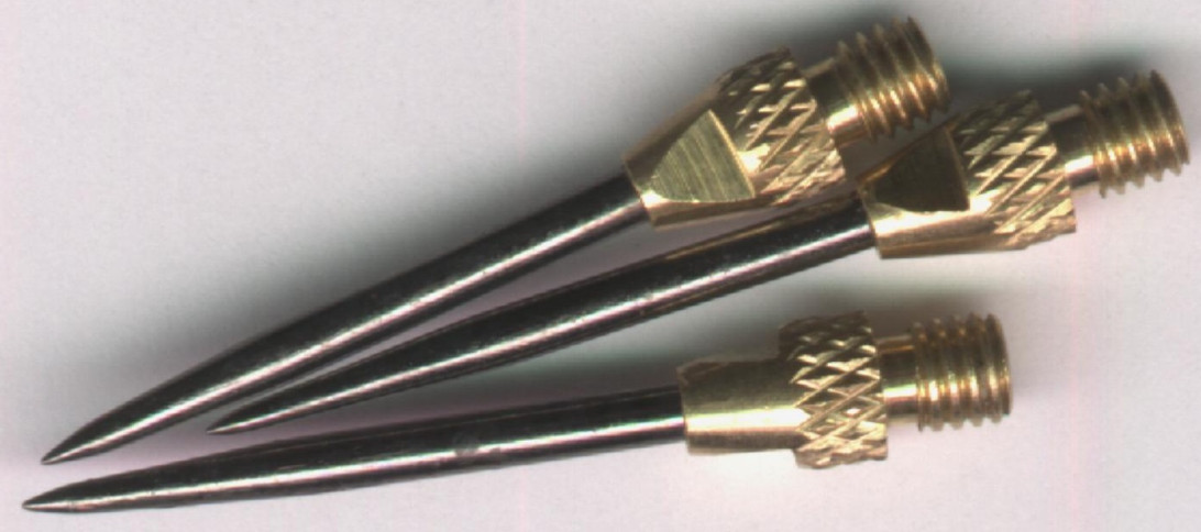 Gold Keypoint Knurled Alloy Dart Points