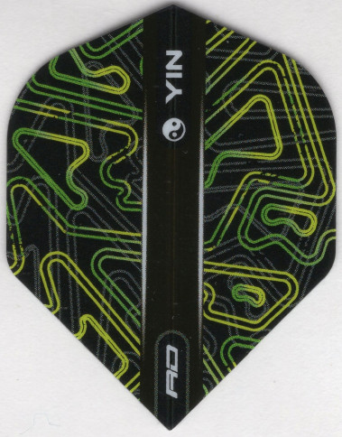 Green Yin Yang Two Sided Dart Flights