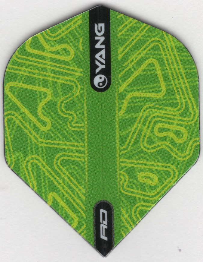Green Yin Yang Two Sided Dart Flights