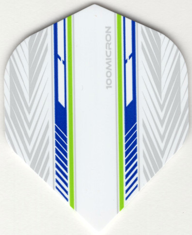 Mach 5 Blue, White, & Green Dart Flights