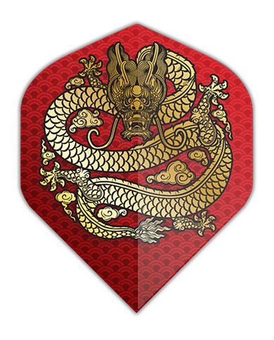 Red Ancient Japanese Dragon Dart Flights