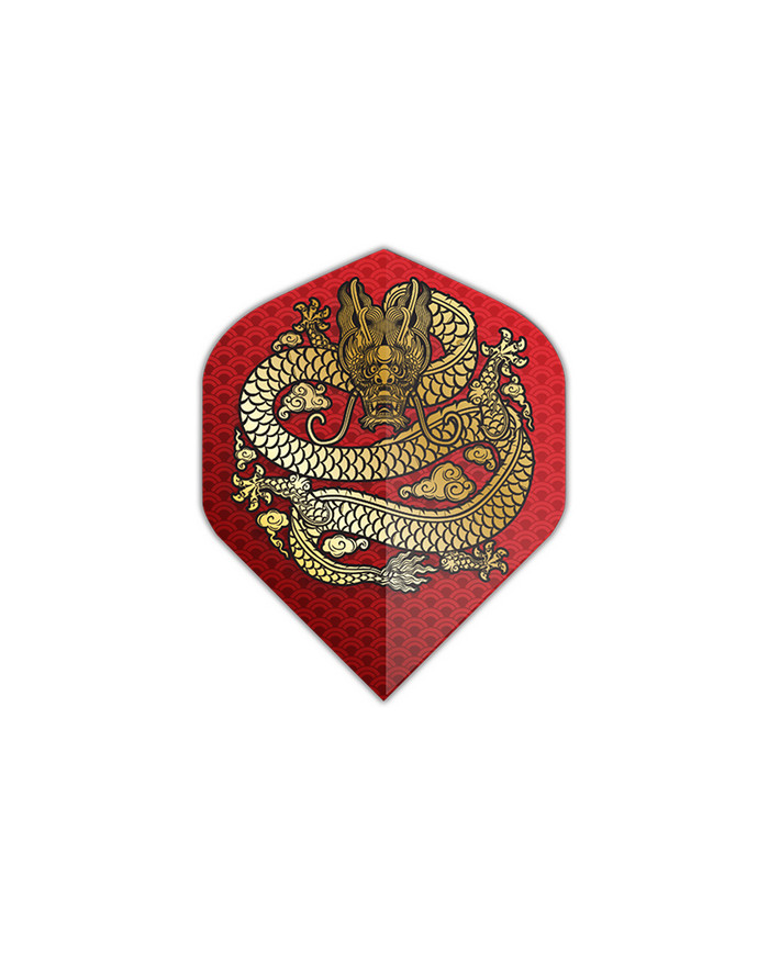 Red Ancient Japanese Dragon Dart Flights