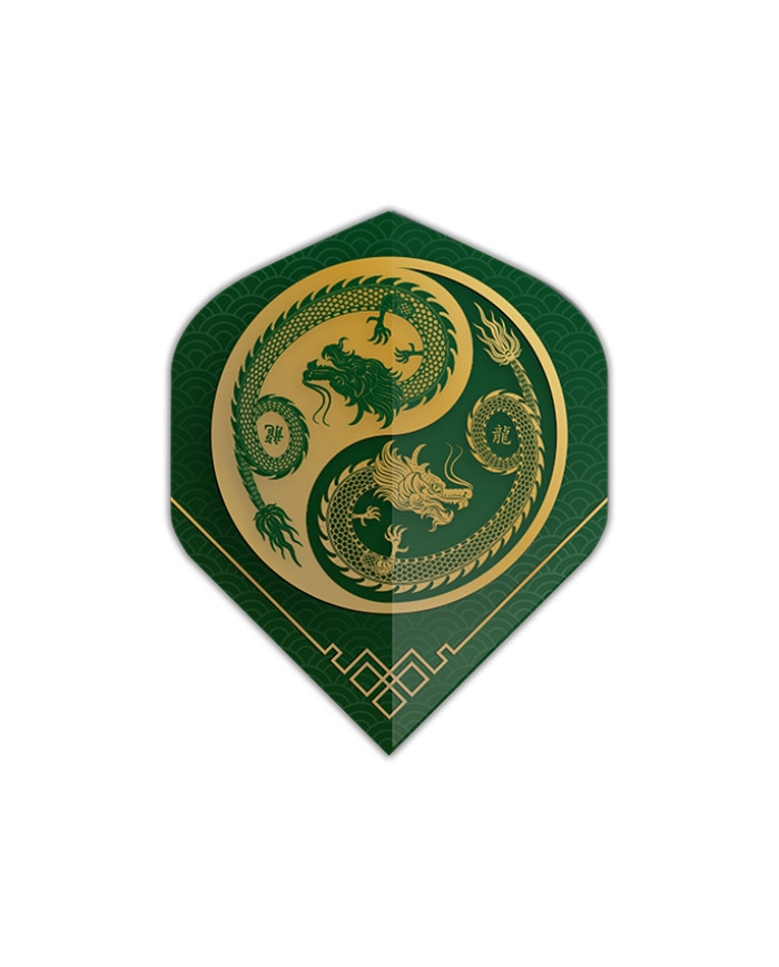Green Ancient Japanese Dragon Dart Flights