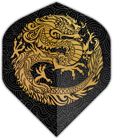 Black Ancient Japanese Dragon Dart Flights