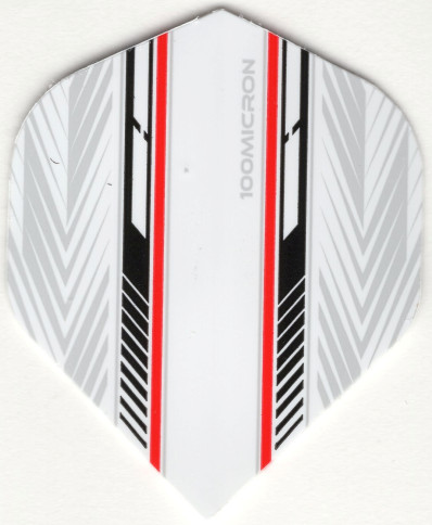 Mach 5 - Black, White, & Red Dart Flights