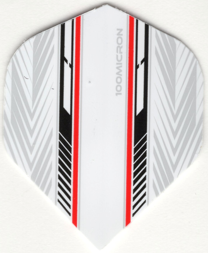 Mach 5 - Black, White, & Red Dart Flights