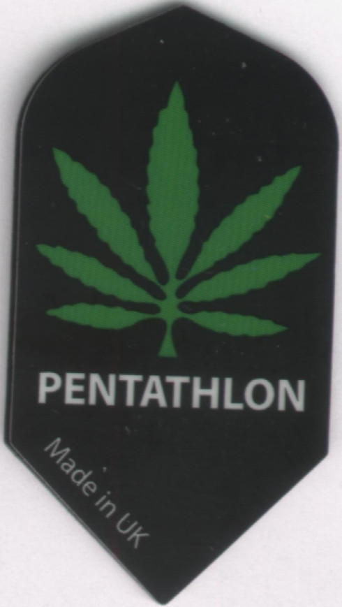 Green Pot Leaf Slim Dart Flights