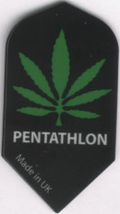 Green Pot Leaf Slim Dart Flights