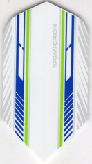 Mach 5 - Blue, White, & Green Slim Dart Flights