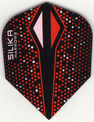 Red and Black Silika Colorshift Harrows Dart Flights