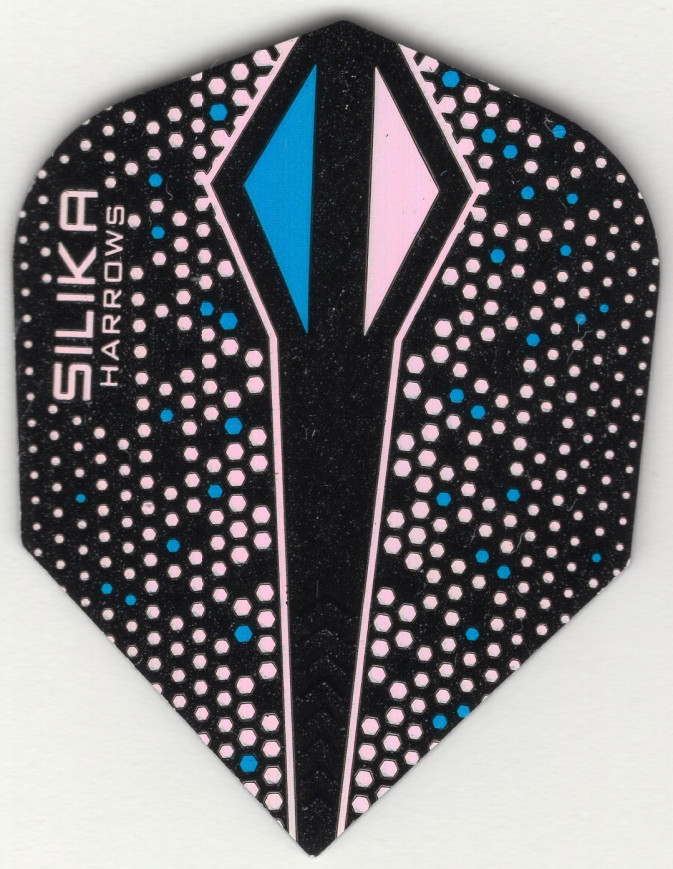 White and Blue Silika Colorshift Harrows Dart Flights
