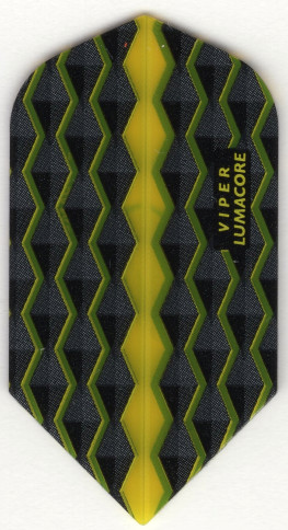 Slim Yellow Lumacore Dart Flights