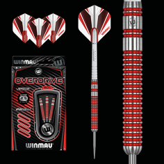 WINMAU OVERDRIVE 24 GRAM STEEL TIP DARTS WINMAU OVERDRIVE 24 GRAM STEEL TIP DARTS