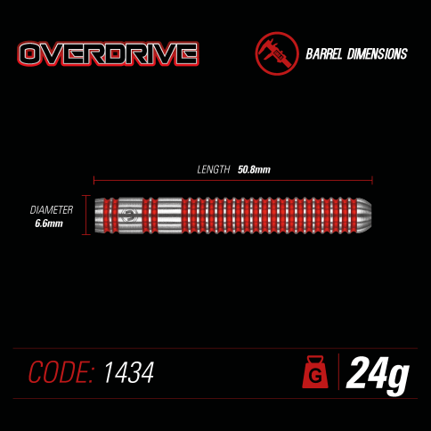 WINMAU OVERDRIVE 24 GRAM STEEL TIP DARTS WINMAU OVERDRIVE 24 GRAM STEEL TIP DARTS