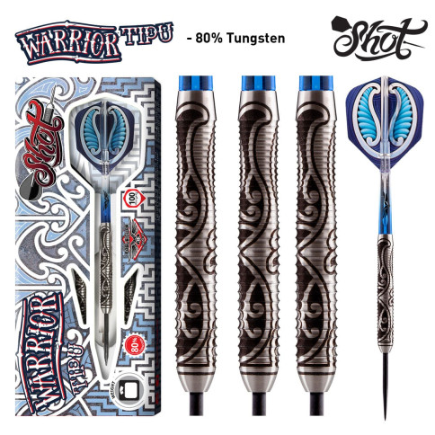 WARRIOR "TIPU" 25 GRAM STEEL TIP DARTS WARRIOR "TIPU" 25 GRAM STEEL TIP DARTS