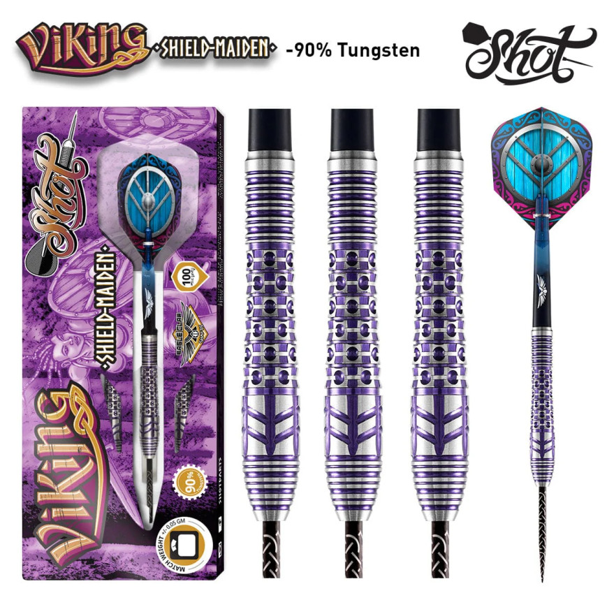 SHOT VIKING "SHIELD-MAIDEN" 27 GRAM STEEL TIP DARTS
