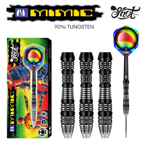 SHOT AI MIMIC 24 GRAM STEEL TIP DARTS SHOT AI MIMIC 24 GRAM STEEL TIP DARTS