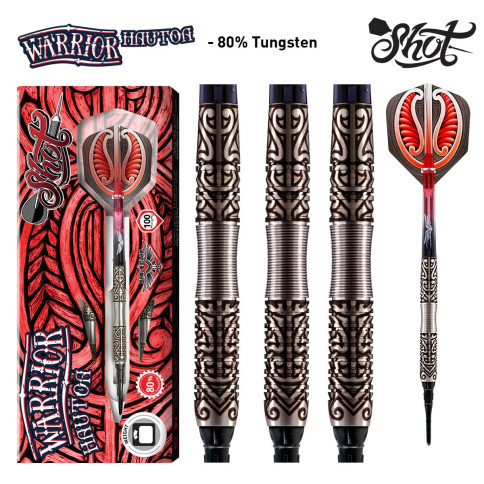 SHOT WARRIOR HAUTOA 18 GRAM SOFT TIP DARTS SHOT WARRIOR HAUTOA 18 GRAM SOFT TIP DARTS