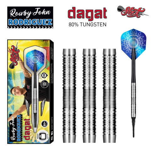 SHOT ROWBY-JOHN RODRIGUEZ "DAGAT" 18 GRAM SOFT TIP DARTS SHOT ROWBY-JOHN RODRIGUEZ "DAGAT" 18 GRAM SOFT TIP DARTS