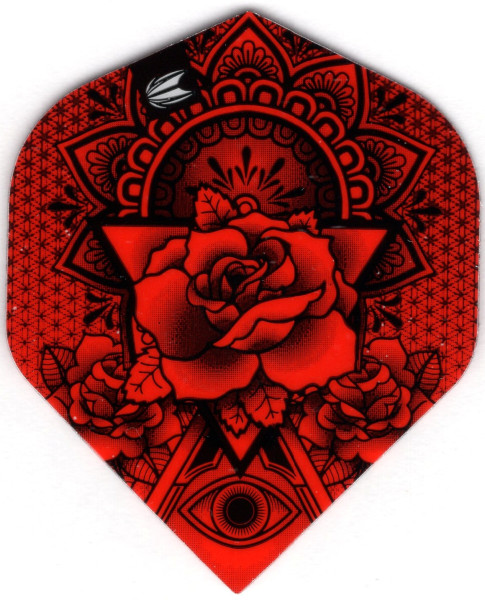 Target Red Rose Ink Dart Flights