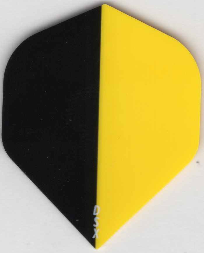 Black and Yellow Solid DSX Dart Flights