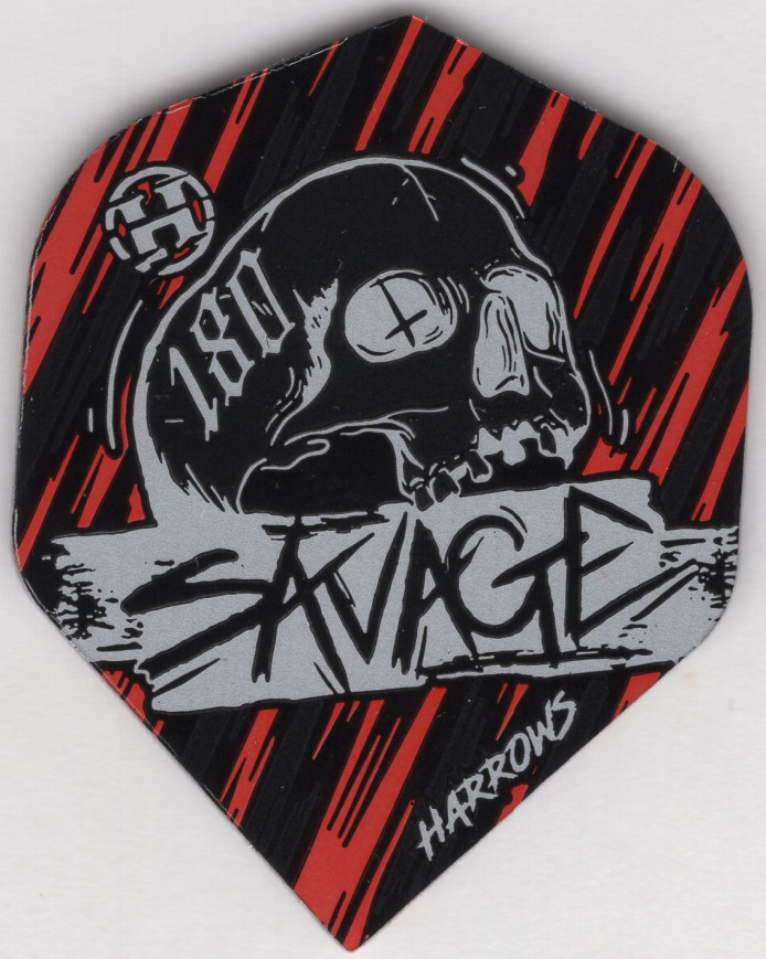 Black & Red Savage Skull Dart Flights