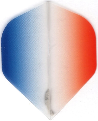 Blue, Clear and Red Dart Flights