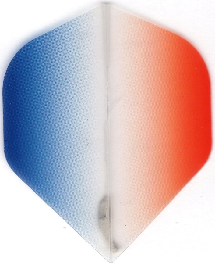 Blue, Clear and Red Dart Flights