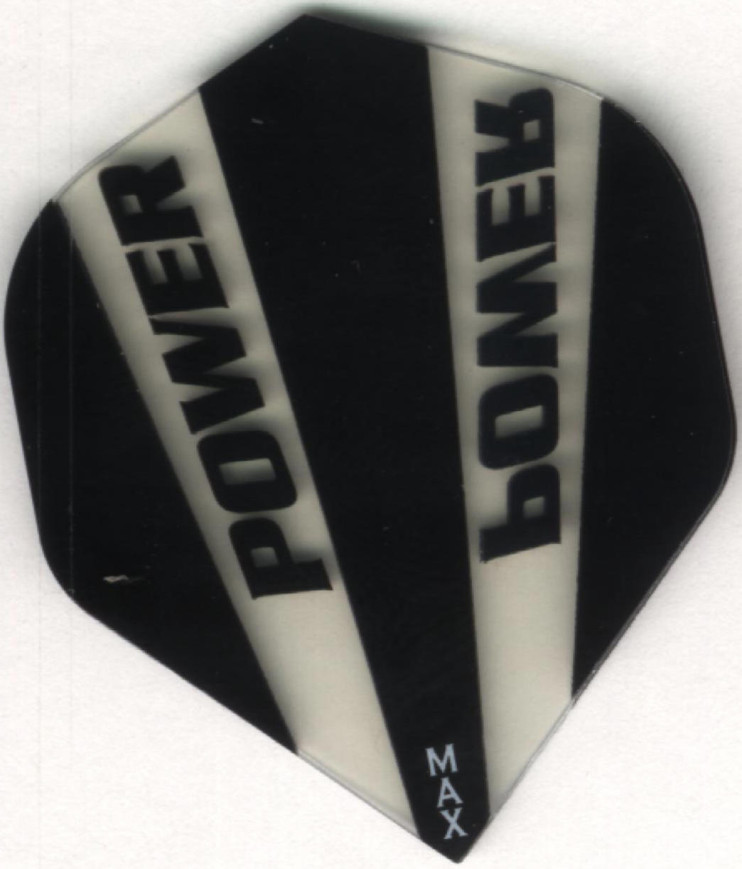 Black & Clear POWER MAX Dart Flights: 150 Microns Thick