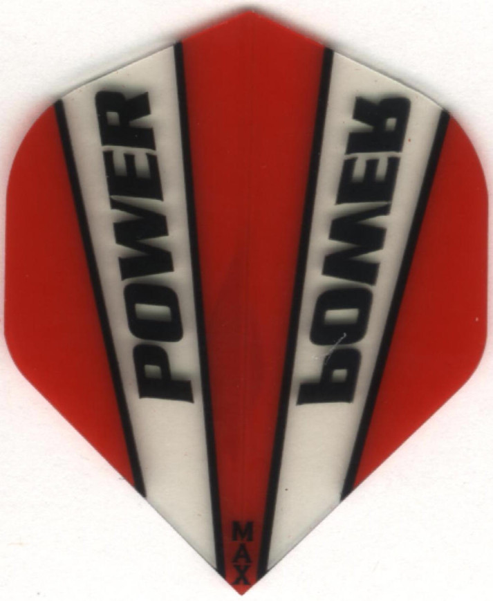 Red & Clear POWER MAX Dart Flights: 150 Microns Thick