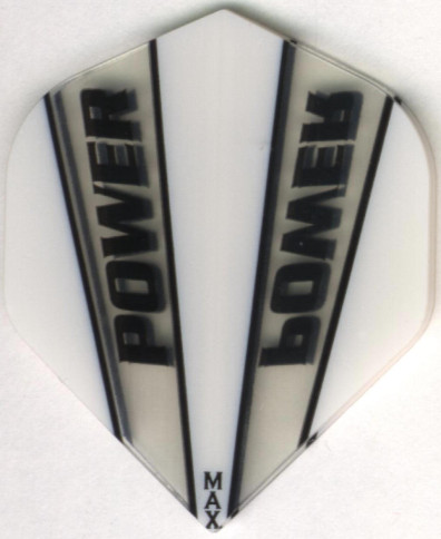White & Clear POWER MAX Dart Flights: 150 Microns Thick