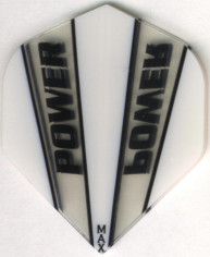 White & Clear POWER MAX Dart Flights: 150 Microns Thick