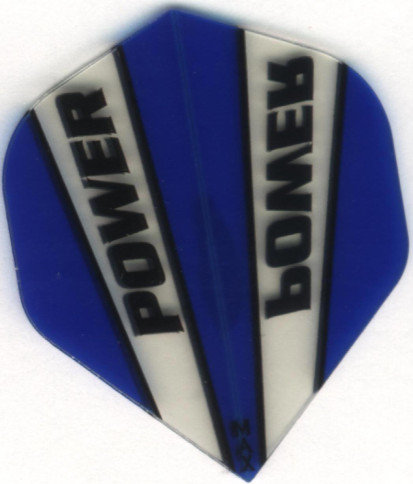 Blue & Clear POWER MAX Dart Flights: 150 Microns Thick
