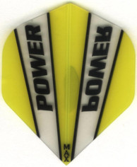 Yellow & Clear POWER MAX Dart Flights: 150 Microns Thick