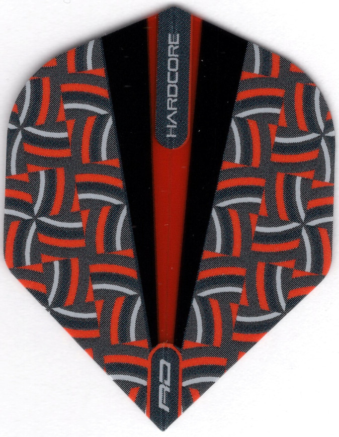 Trippy Hardcore Black & Red Dart Flights