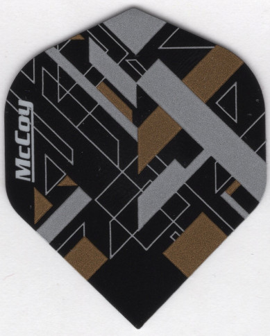 Black, Silver & Gold Art Deco McCoy Dart Flights