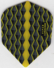 Black and Yellow LUMACORE Dart Flights
