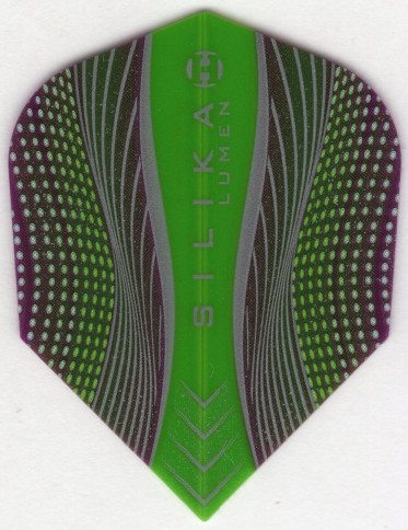 Purple and Green SILIKA LUMEN Harrows Dart Flights