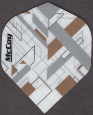 White, Silver & Gold Art Deco McCoy Dart Flights