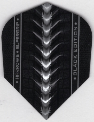 Black HARROWS SUPERGRIP Dimplex Ribs Dart Flights