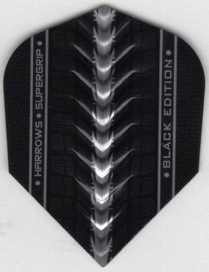 Black HARROWS SUPERGRIP Dimplex Ribs Dart Flights