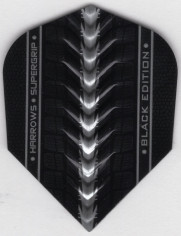 Black HARROWS SUPERGRIP Dimplex Ribs Dart Flights