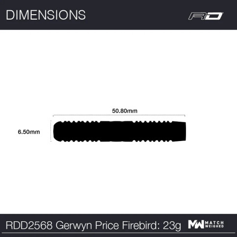 GERWYN PRICE FIREBIRD 23 GRAM STEEL TIP DARTS