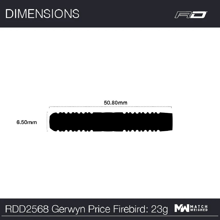 GERWYN PRICE FIREBIRD 23 GRAM STEEL TIP DARTS GERWYN PRICE FIREBIRD 23 GRAM STEEL TIP DARTS