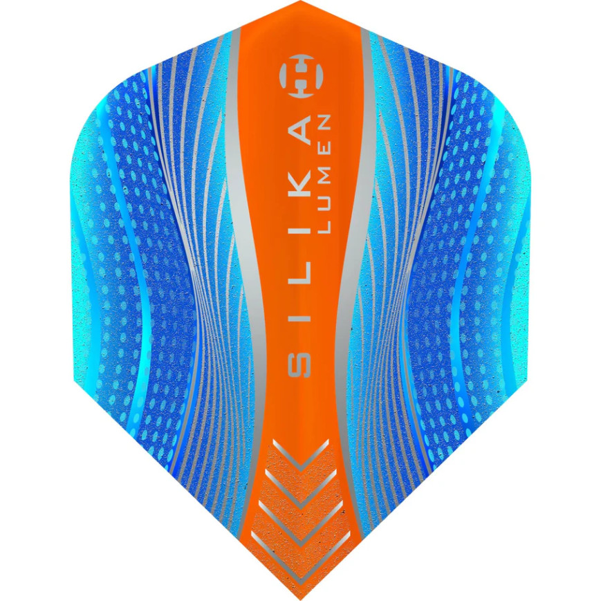 Blue and Orange SILIKA LUMEN Harrows Dart Flights