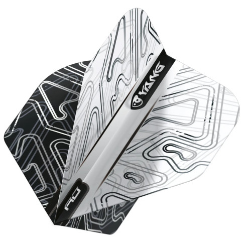 RED DRAGON BLACK YIN YANG Two Sided Dart Flights