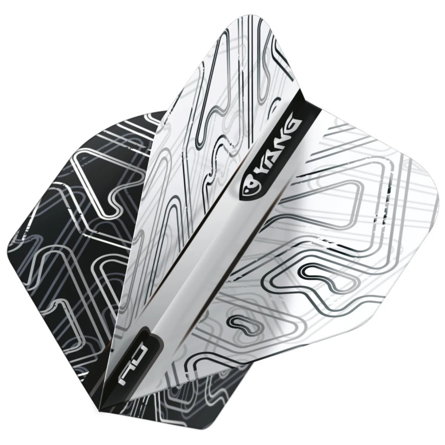 RED DRAGON BLACK YIN YANG Two Sided Dart Flights