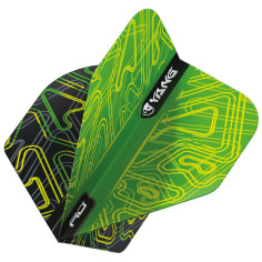 Green Yin Yang Two Sided Dart Flights